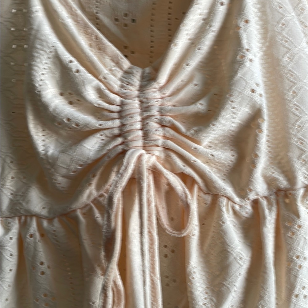 Cream Ruffle Sleeve Top - Picture 3 of 6